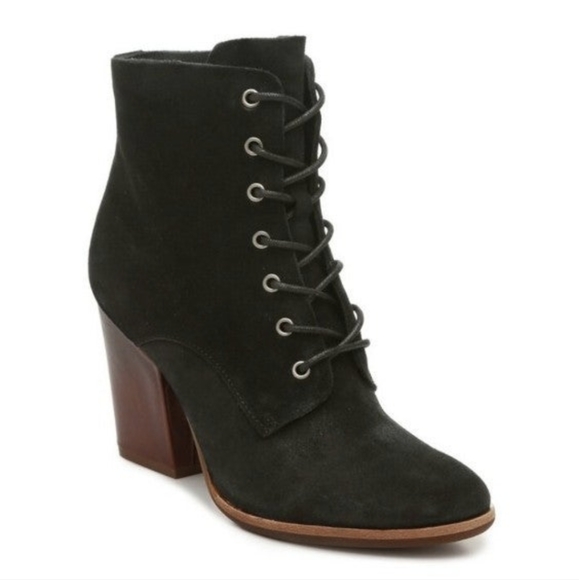 Kork-Ease Shoes - Kork Ease Black Suede Elfa Lace Up Booties